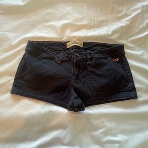 Hollister Navy Blue Cotton Shorts
